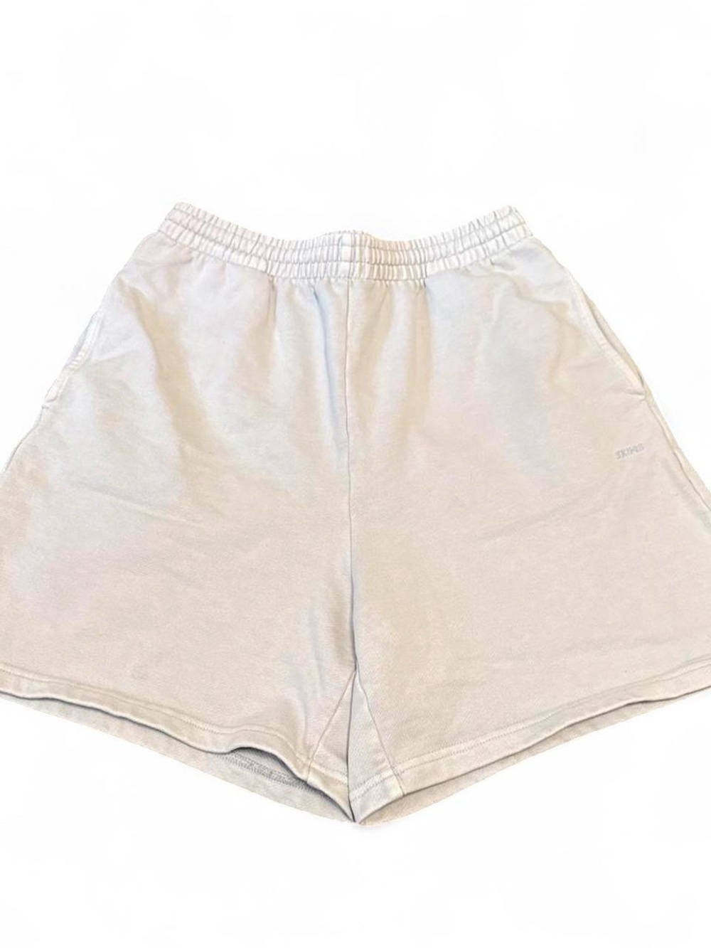 Discontinued Skims French Terry Baby Blue 100% Cotton w/ Logo Sweat Shorts